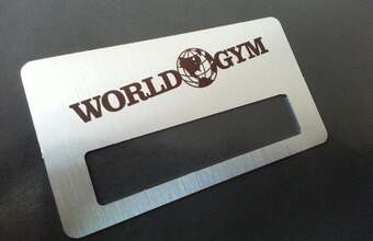 алюминиевый бейдж с окном